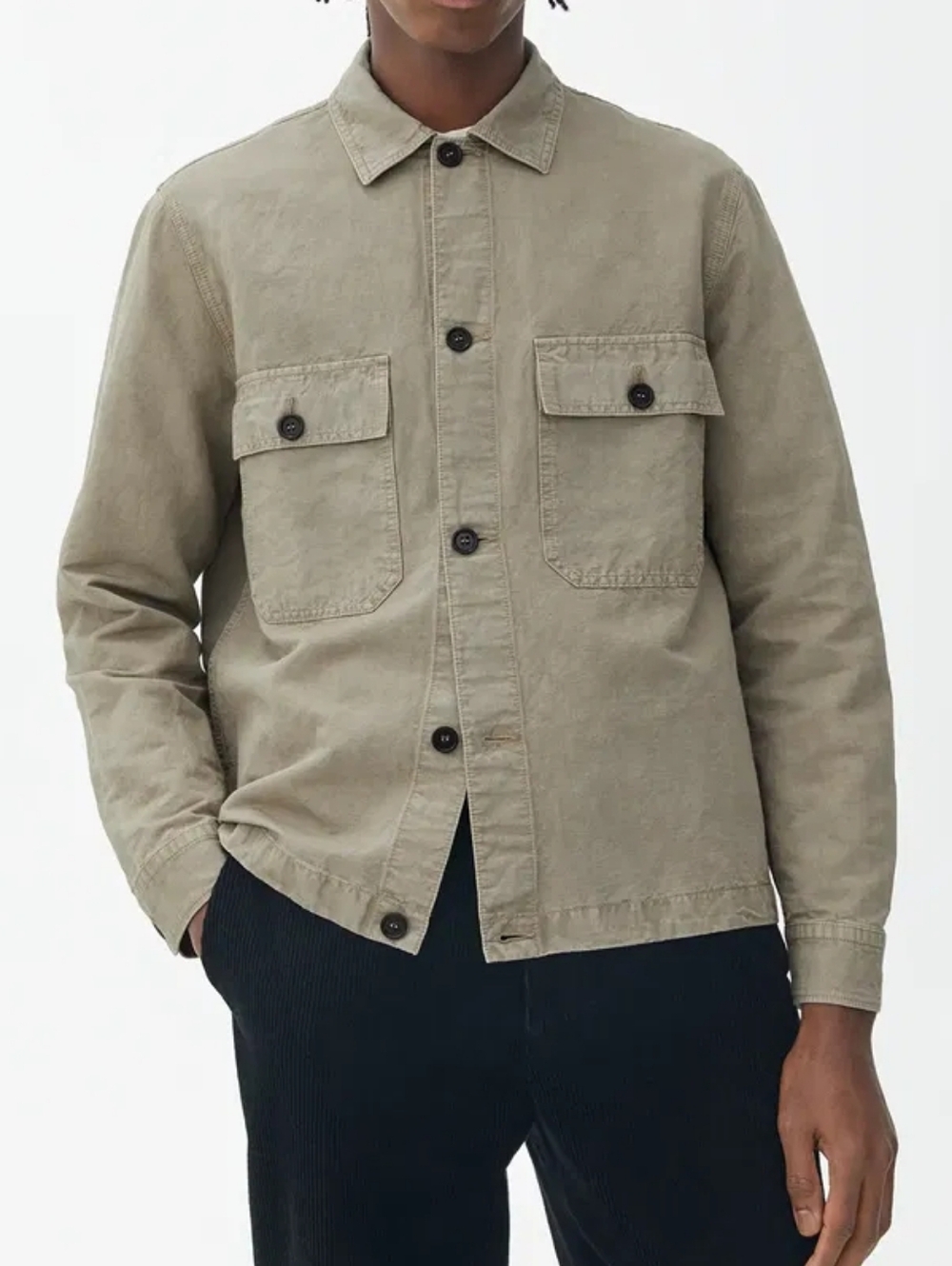 Arket utility crisp Cotton&linen blend Button-Up Jacket